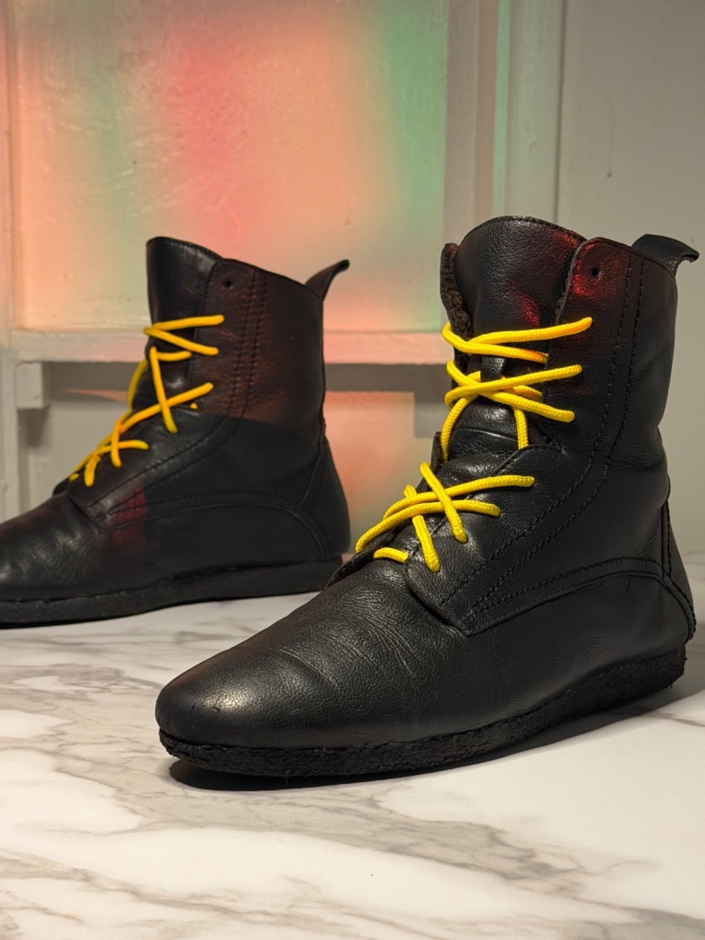 Creative Recreation Select Costa BLK Leather Boots Made Italy Men 10 Very Rare!